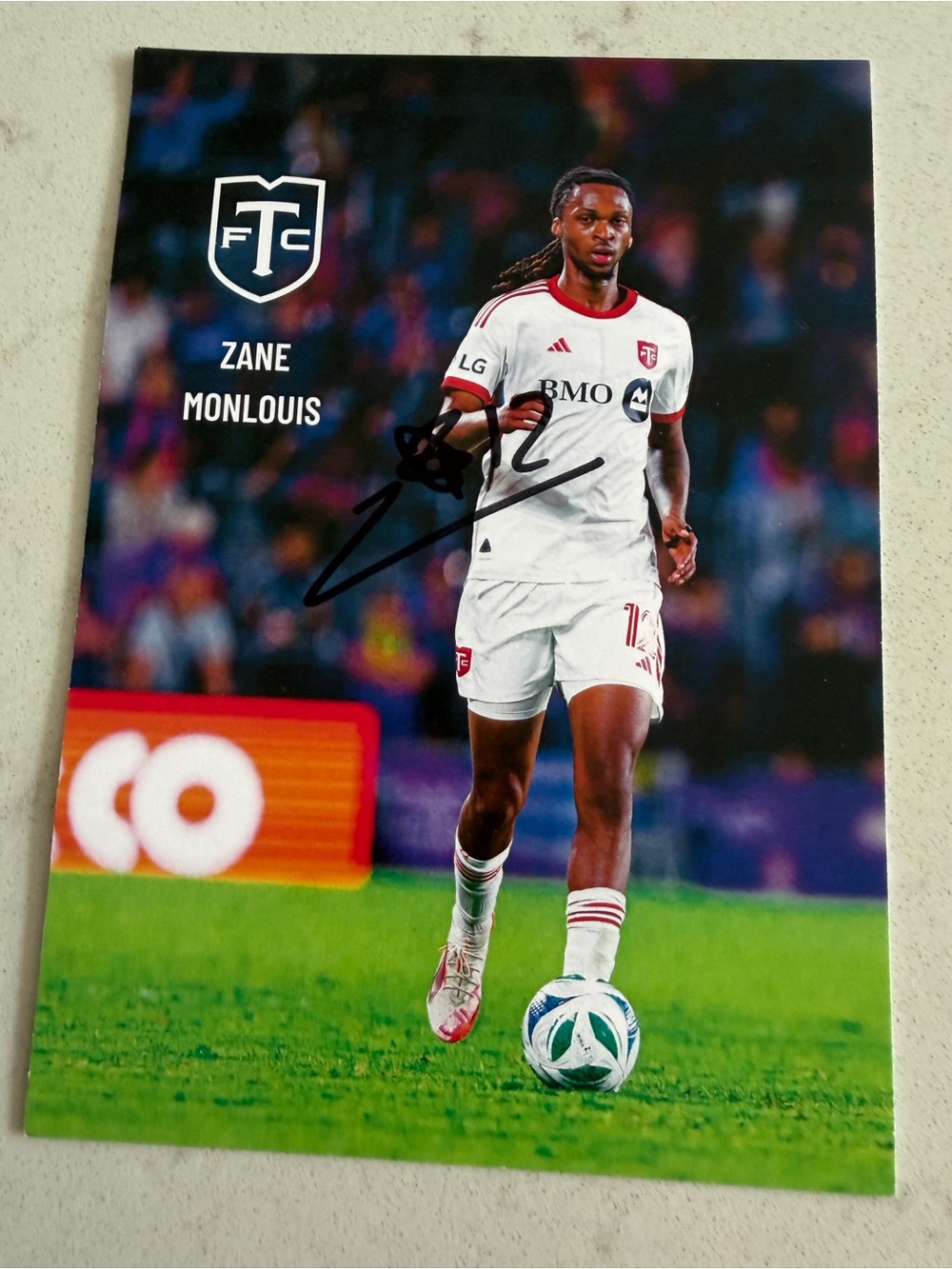Zane Monlouis Toronto FC Autographed Photo